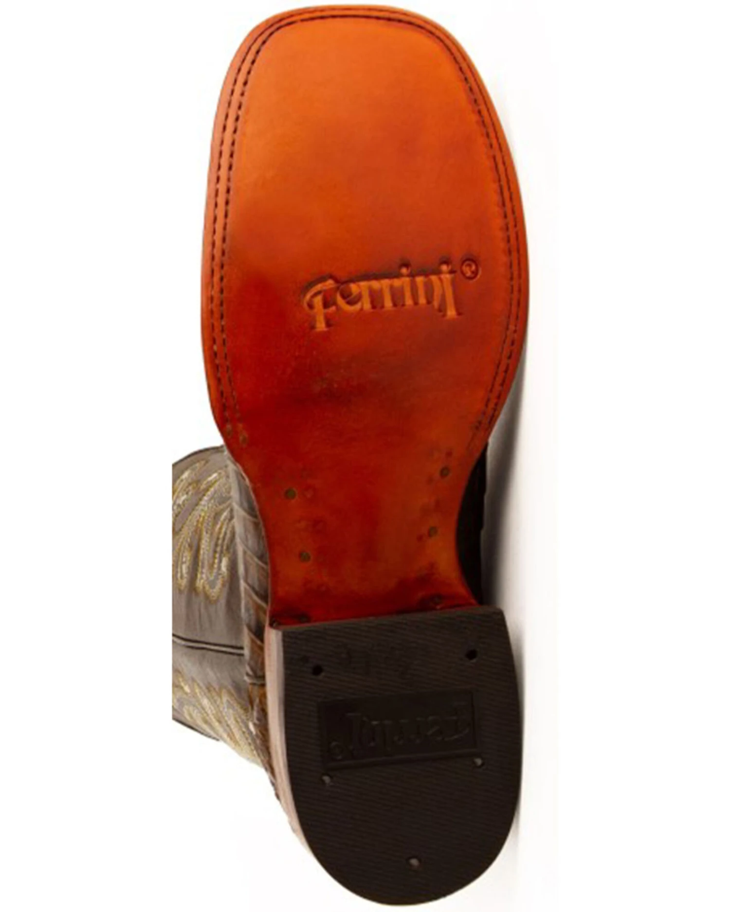 Ferrini Men's Caiman Croc Print Western Boots - Broad Square Toe 14 Ferrini Men's Caiman Croc Print Western Boots - Broad Square Toe - Image 14