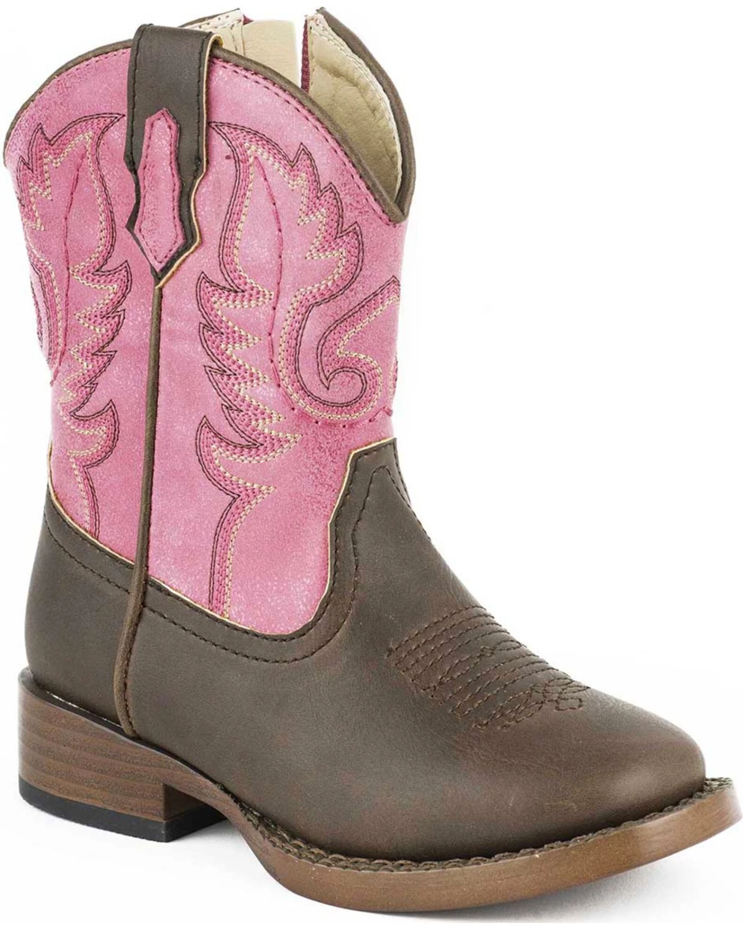 Roper Toddler Girls' Leather Western Boots - Square Toe 1 Roper Toddler Girls' Leather Western Boots - Square Toe