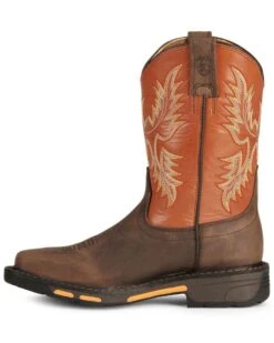Ariat Boys' Earth Workhog Western Boots - Square Toe 9 Ariat Boys' Earth Workhog Western Boots - Square Toe -Western Cowboy 053712 B8 LT