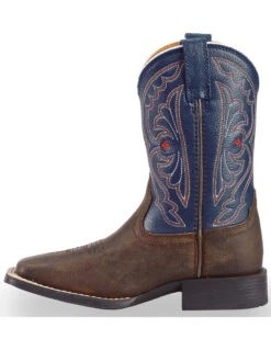 Ariat Boys' Royal Blue Quickdraw Western Boots - Square Toe -Western Cowboy 053A07 41 LT
