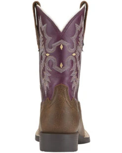 Ariat Little Girls' Tombstone Boots - Square Toe 9 Ariat Little Girls' Tombstone Boots - Square Toe -Western Cowboy 053H96 ZS BK
