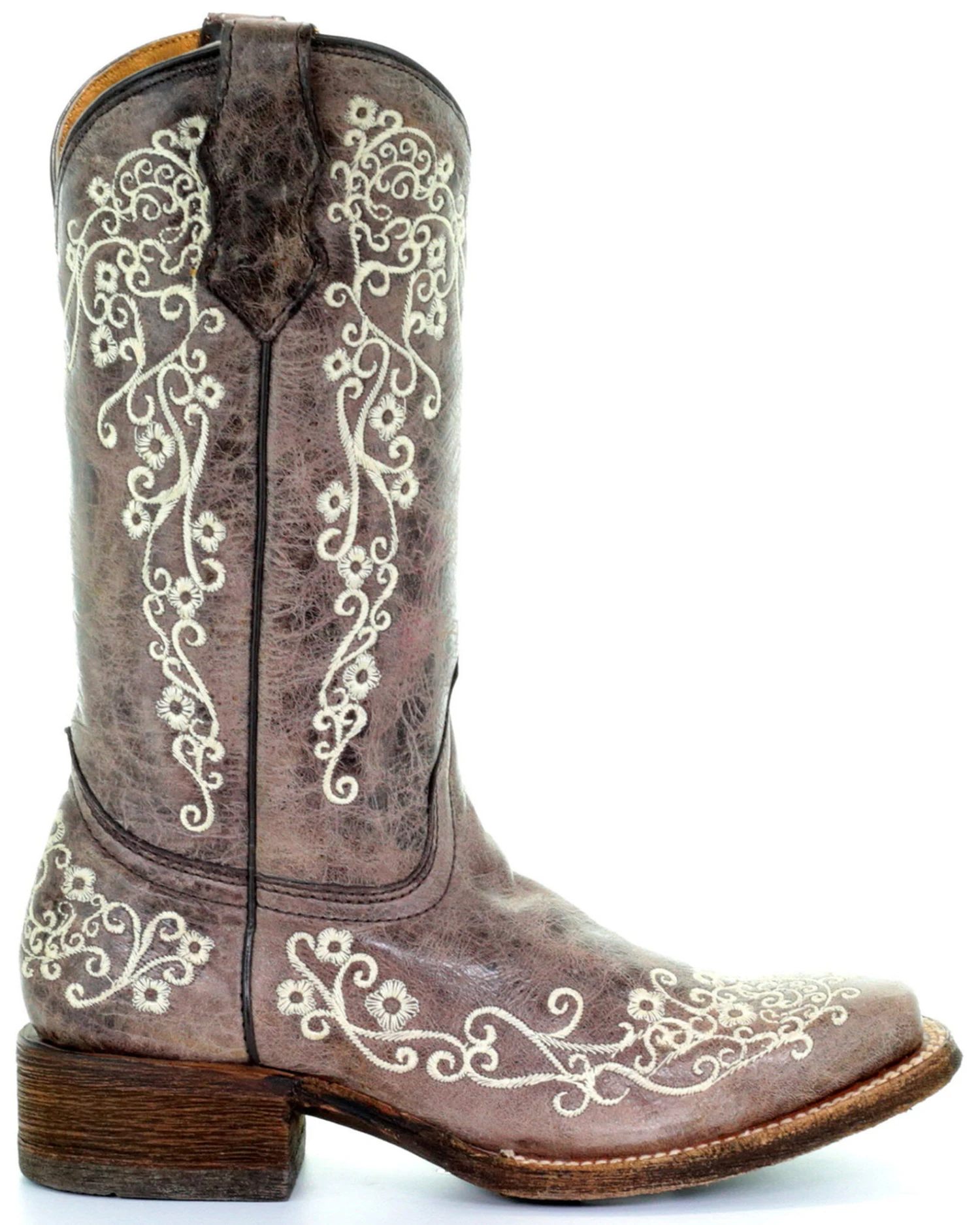 Corral Kids' Embroidered Square Toe Western Boots 2 Corral Kids' Embroidered Square Toe Western Boots - Image 2