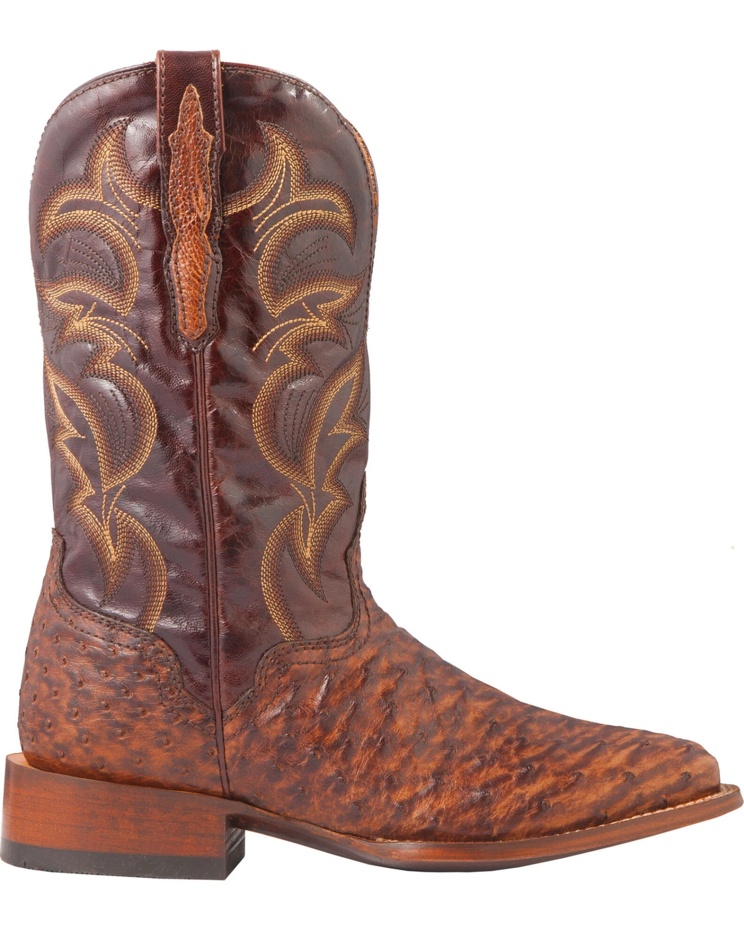 El Dorado Men's Handmade Full Quill Ostrich Stockman Boots - Broad Square Toe 2 El Dorado Men's Handmade Full Quill Ostrich Stockman Boots - Broad Square Toe - Image 2