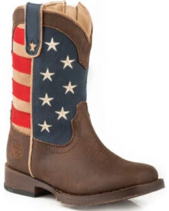 Roper Toddler Boys' American Patriot Western Boots - Square Toe 