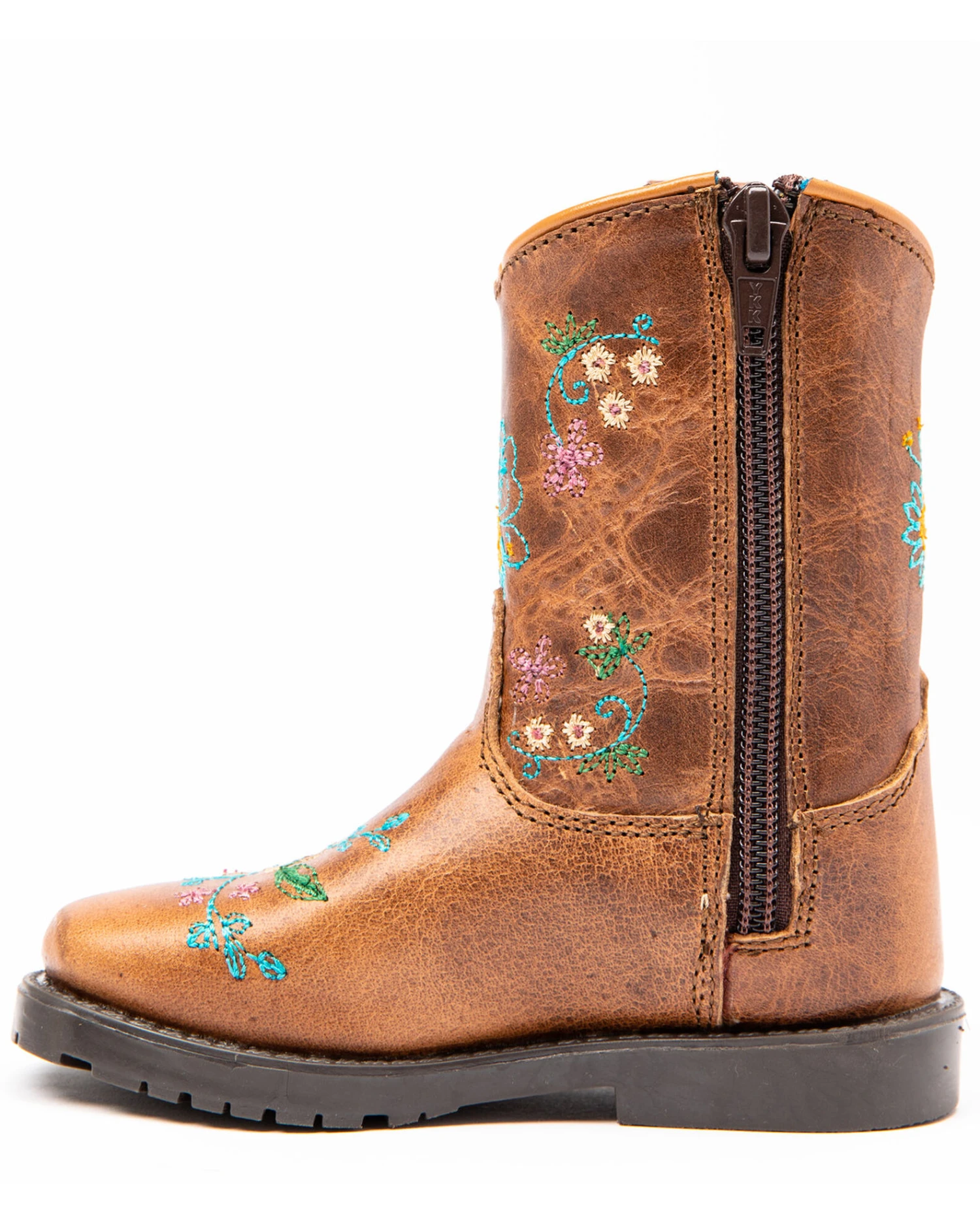 Shyanne Toddler Girls' Floral Western Boots - Square Toe 3 Shyanne Toddler Girls' Floral Western Boots - Square Toe - Image 3