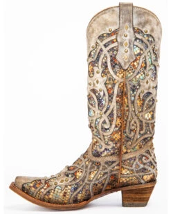 Corral Women's Taupe Inlay Western Boots - Snip Toe 9 Corral Women's Taupe Inlay Western Boots - Snip Toe -Western Cowboy 2000257881 251 P3
