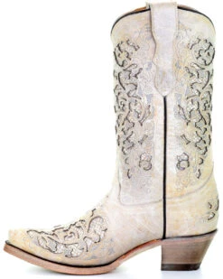 Corral Girls' Glitter Inlay Boots - Snip Toe -Western Cowboy 2000276657 100 P3