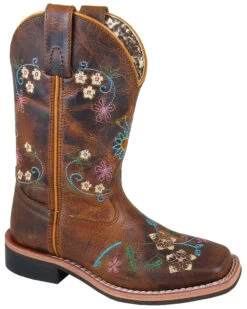 Smoky Mountain Little Girls' Floralie Western Boots - Broad Square Toe