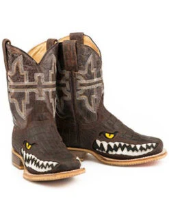 Tin Haul Boys' Swamp Chomp Western Boots - Broad Square Toe -Western Cowboy 2000287178 200 P3
