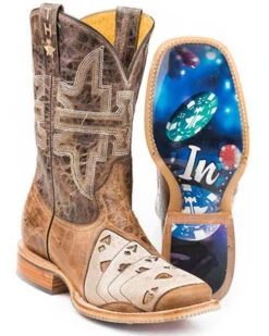 Tin Haul Men's High Roller Western Boots - Broad Square Toe