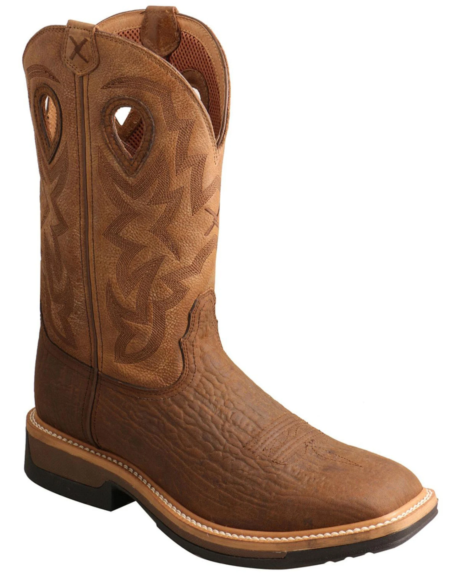 Twisted X Men's Lite Western Work Boots - Broad Square Toe 1 Twisted X Men's Lite Western Work Boots - Broad Square Toe