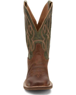Tony Lama Men's Landgrab Brown Western Boots - Broad Square Toe -Western Cowboy 2000293428 200 P5