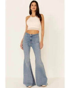 Fornia Women's Caged Back High Neck Crochet Bralette Tank Top -Western Cowboy 2000327078 681 P4