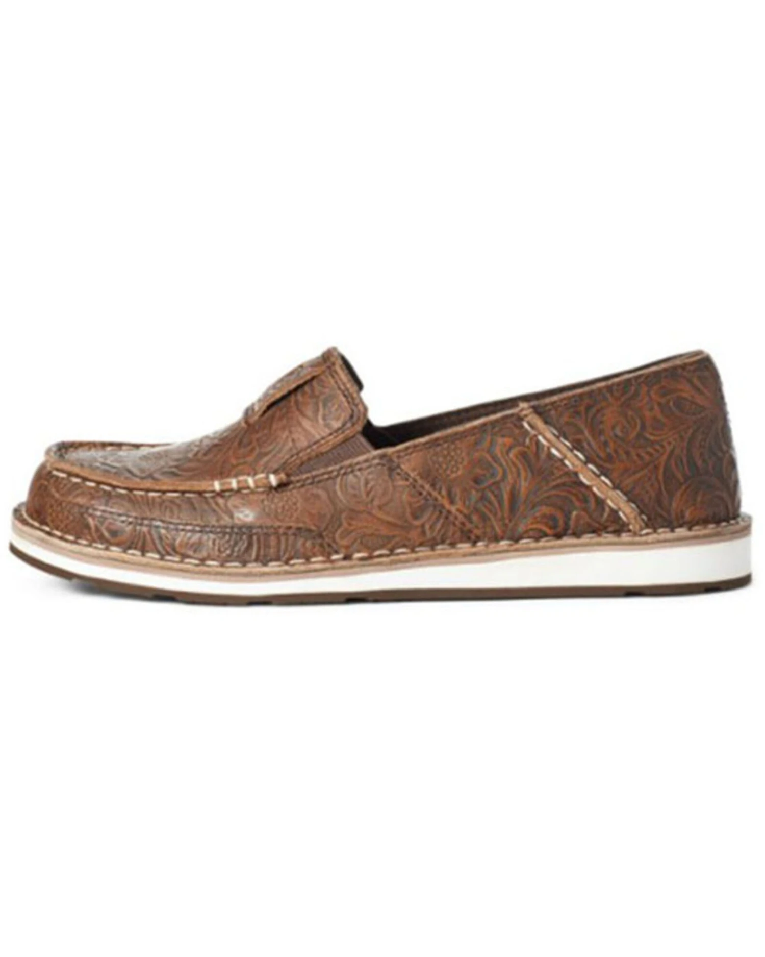 Ariat Women's Floral Embossed Cruiser Shoes - Moc Toe 2 Ariat Women's Floral Embossed Cruiser Shoes - Moc Toe - Image 2