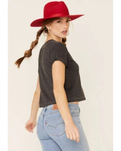 Ali Dee Women's Charcoal Rodeo Whiskey Cowboys Texas Graphic Tee  -Western Cowboy 2000337655 022 P4