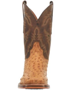 Dan Post Men's Kershaw Exotic Ostrich Skin Western Boots - Broad Square Toe -Western Cowboy 2000337937 280 P4