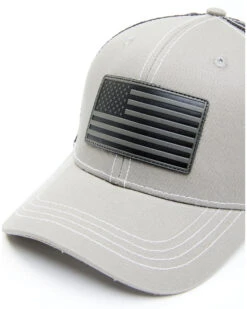 Cody James Men's Gray Flag Patch Mesh Back Ball Cap  -Western Cowboy 2000339182 020 P3