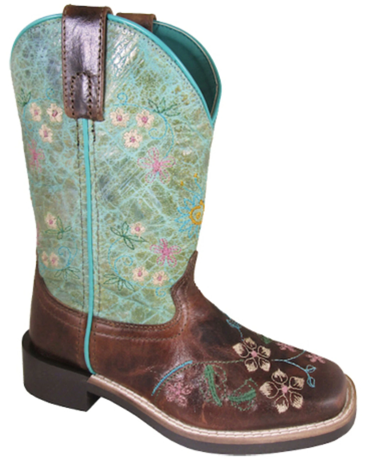 Smoky Mountain Little Girls' Wildflower Western Boots - Broad Square Toe 1 Smoky Mountain Little Girls' Wildflower Western Boots - Broad Square Toe