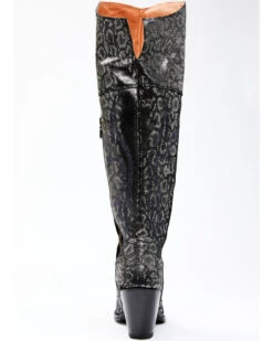Dan Post Women's Black Snake Print Western Boots - Snip Toe -Western Cowboy 2000340406 040 P5
