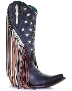 Corral Women's Lamb Stars Inlay & Studs Western Boots - Snip Toe