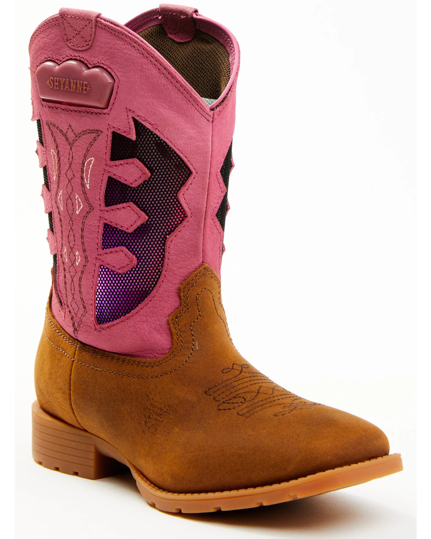 Shyanne Girls' Light-Up Western Boots - Round Toe 1 Shyanne Girls' Light-Up Western Boots - Round Toe