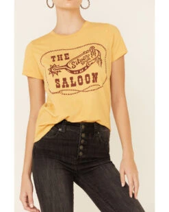 Bandit Brand Women's Mustard Silver Spur Spoon Graphic Tee  -Western Cowboy 2000341513 701 P3