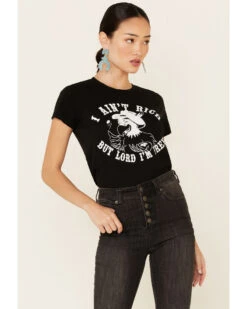 Bandit Brand Women's I Ain't Rich But Lord I'm Free Graphic Tee 