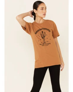 Western Cowboy 30 Ali Dee Women's Camel Howdywood Graphic Short Sleeve Tee