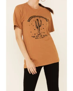 Ali Dee Women's Camel Howdywood Graphic Short Sleeve Tee  -Western Cowboy 2000345554 290 P3