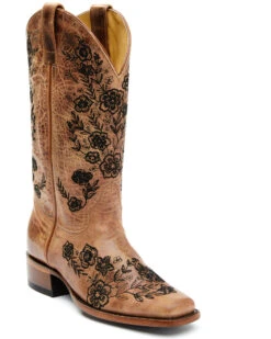 Shyanne Women's Wildflower Western Boots - Square Toe