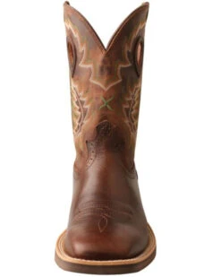 Twisted X Men's Brown Ruff Stock Western Boots - Square Toe -Western Cowboy 2000350217 201 P4