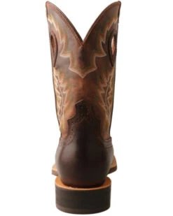 Twisted X Men's Brown Ruff Stock Western Boots - Square Toe -Western Cowboy 2000350217 201 P5