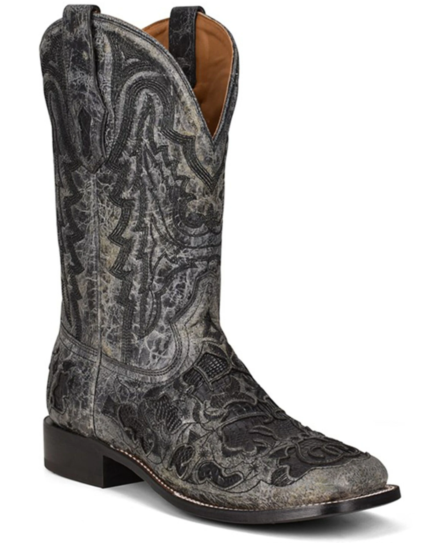 Corral Men's Exotic Alligator Inlay Western Boots - Broad Square Toe 1 Corral Men's Exotic Alligator Inlay Western Boots - Broad Square Toe