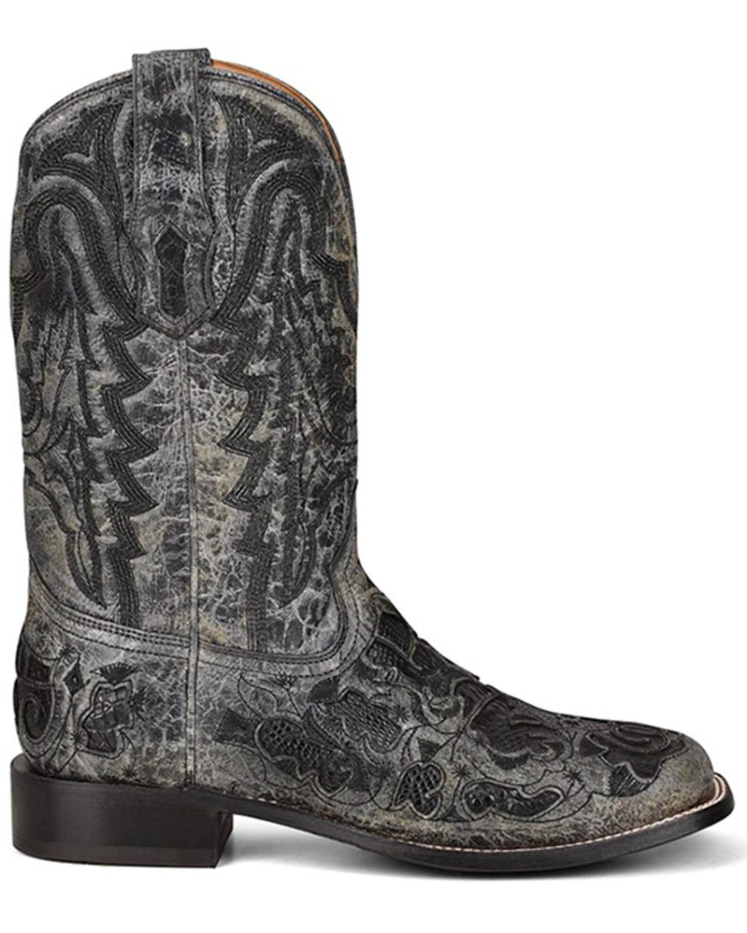 Corral Men's Exotic Alligator Inlay Western Boots - Broad Square Toe 2 Corral Men's Exotic Alligator Inlay Western Boots - Broad Square Toe - Image 2