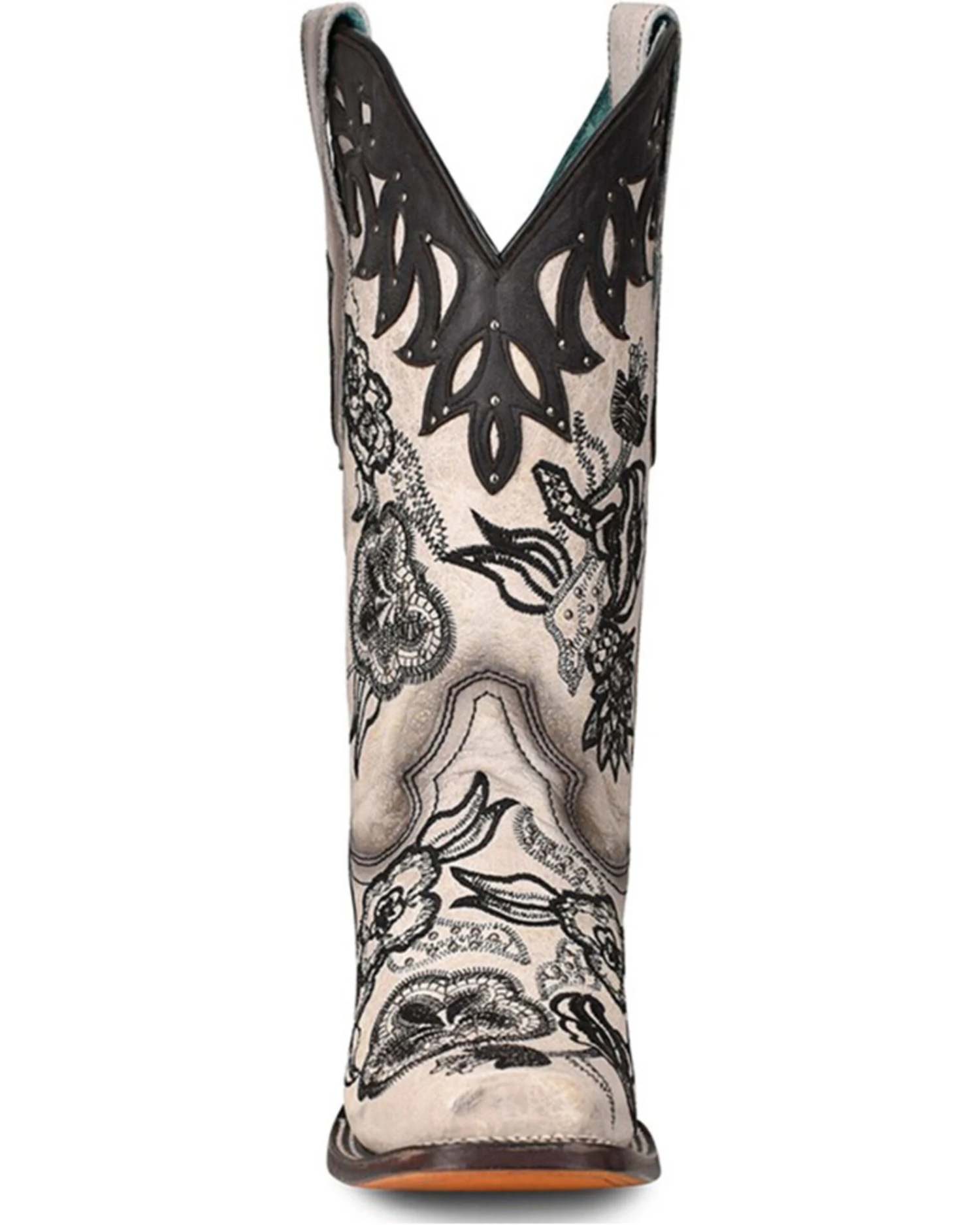 Corral Women's White Overlay Western Boots - Square Toe 3 Corral Women's White Overlay Western Boots - Square Toe - Image 3