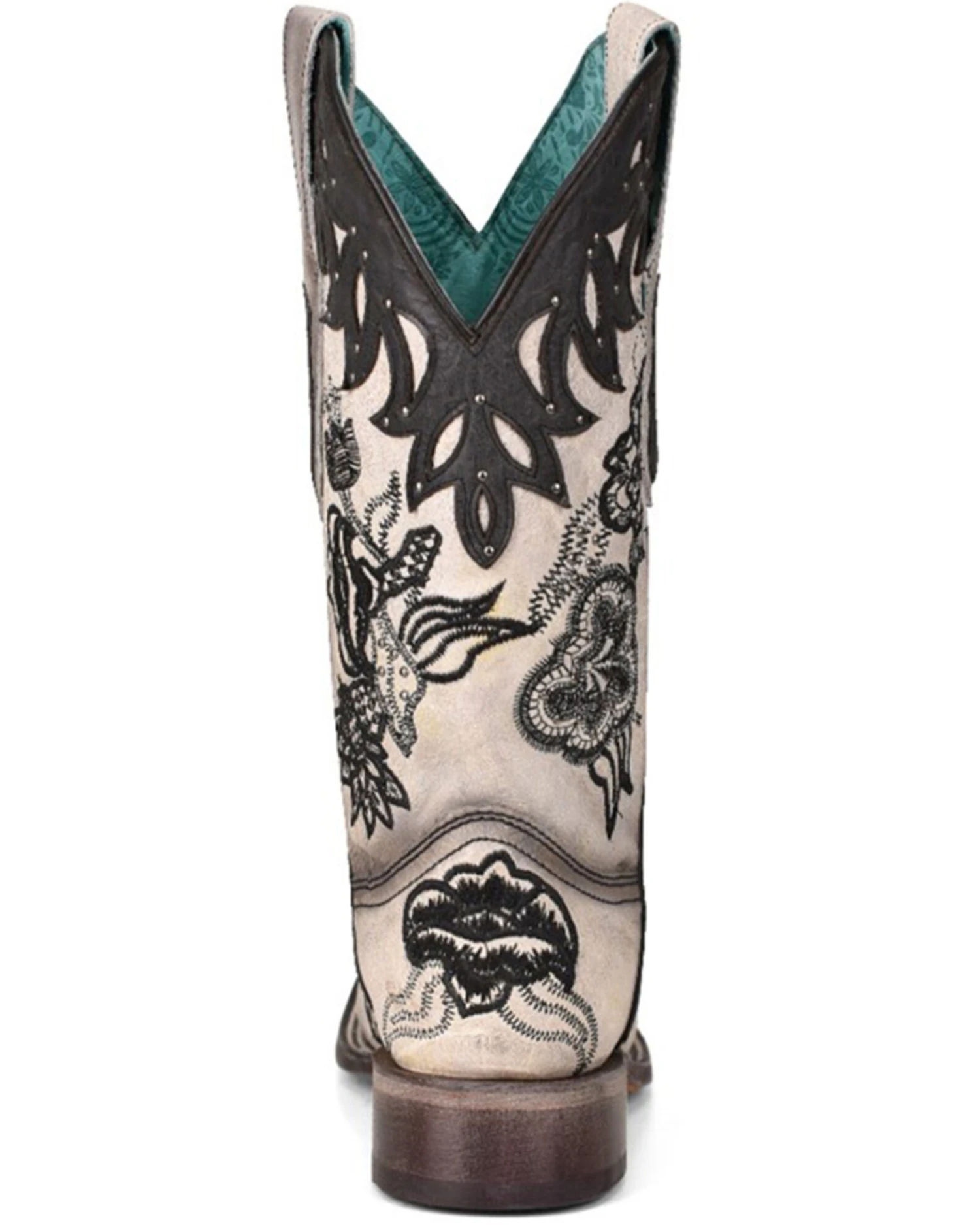 Corral Women's White Overlay Western Boots - Square Toe 4 Corral Women's White Overlay Western Boots - Square Toe - Image 4