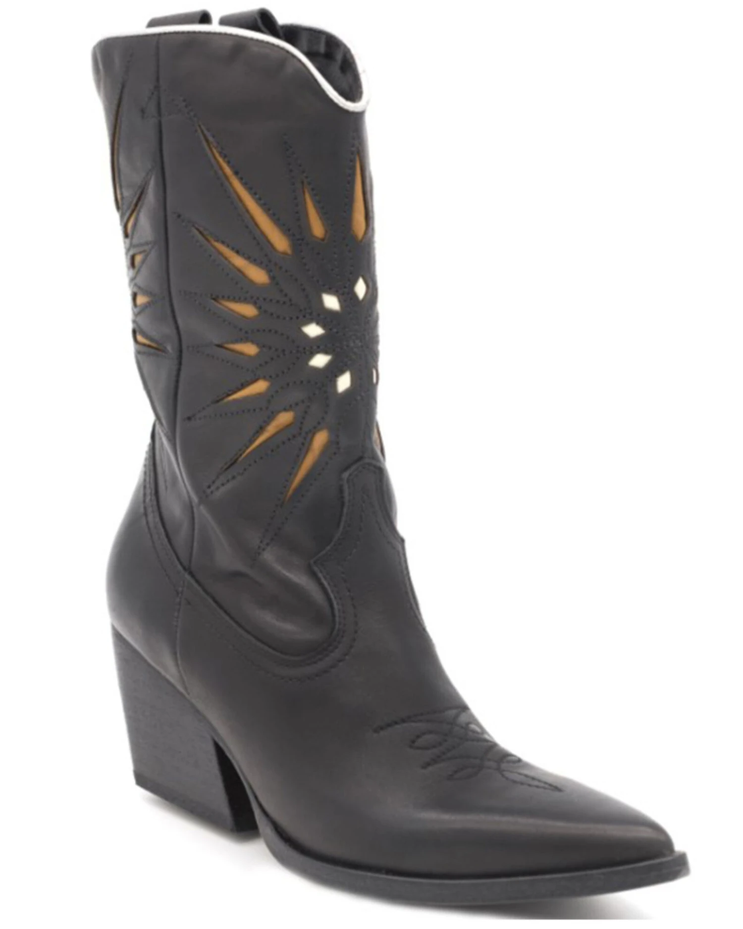Golo Women's Contrasting Sun Western Boots - Pointed Toe 1 Golo Women's Contrasting Sun Western Boots - Pointed Toe