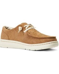 Ariat Women's Floral Emboss Hilo Flx Foam Casual Shoe - Moc Toe 