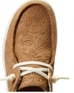 Ariat Women's Floral Emboss Hilo Flx Foam Casual Shoe - Moc Toe  -Western Cowboy 2000355186 250 P4