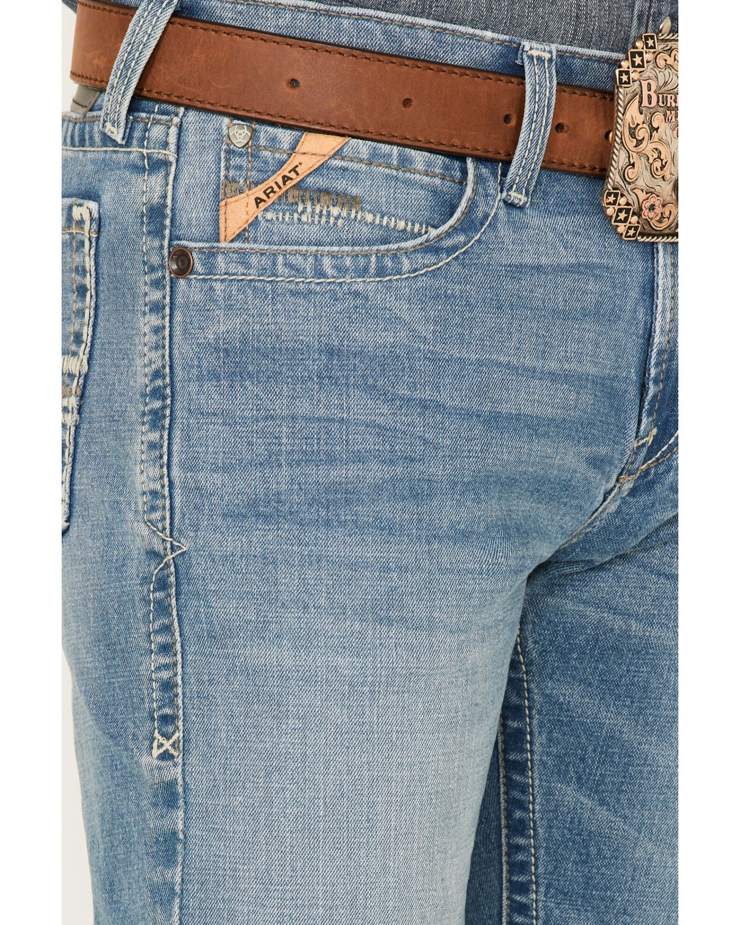 Ariat Men's M7 Hartwell Julian Medium Wash Stretch Slim Straight Jeans 2 Ariat Men's M7 Hartwell Julian Medium Wash Stretch Slim Straight Jeans - Image 2