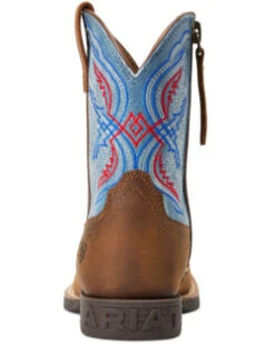 Ariat Boys' Double Kicker Easy Fit Distressed Western Boots - Broad Square Toe  -Western Cowboy 2000357334 200 P3