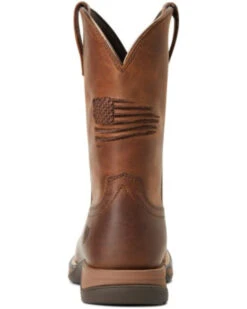 Ariat Boys' Anthem Patriot Distressed Western Boot - Square Toe  -Western Cowboy 2000357344 200 P3