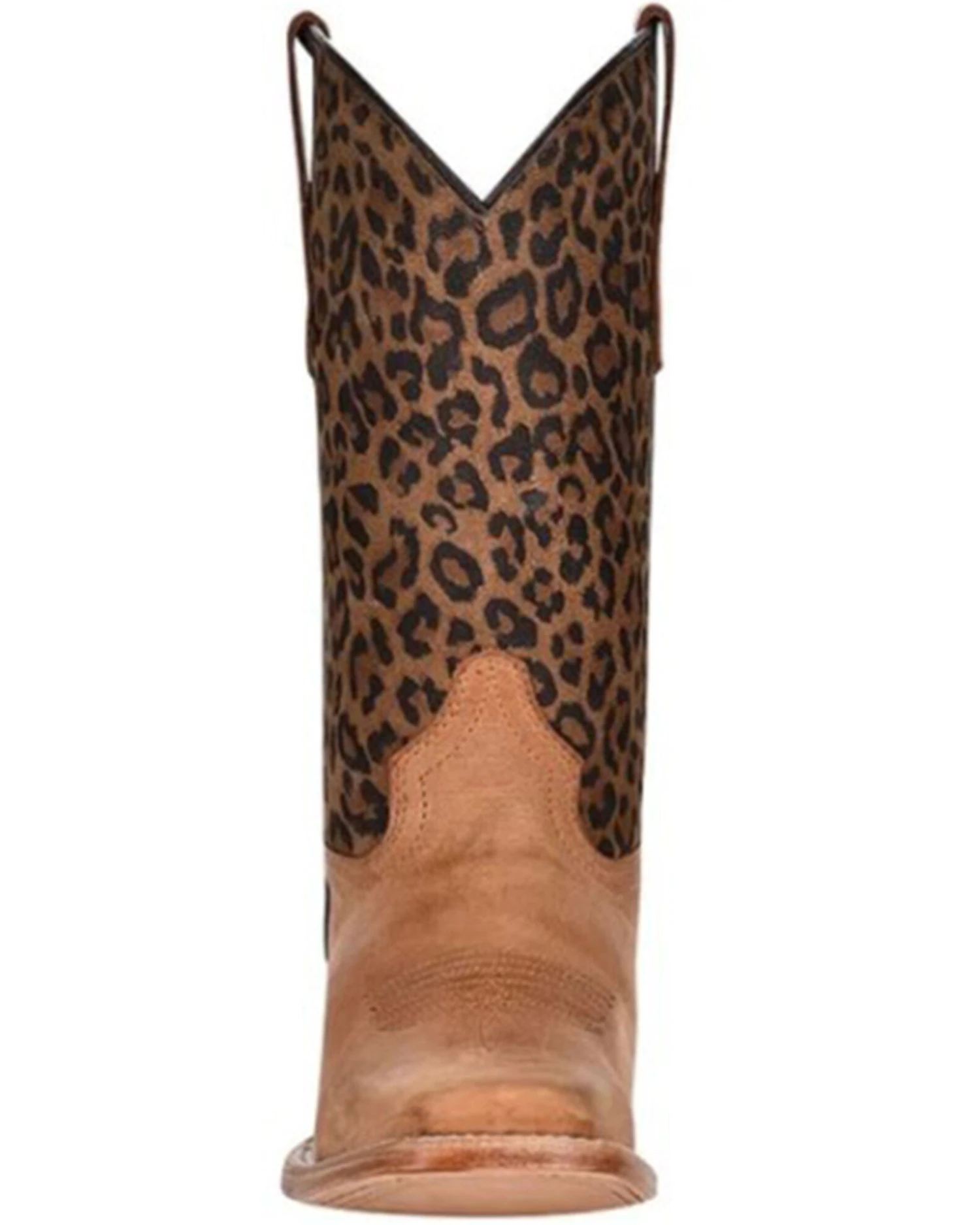 Circle G Girls' Leopard Print Western Boots - Square Toe 3 Circle G Girls' Leopard Print Western Boots - Square Toe - Image 3