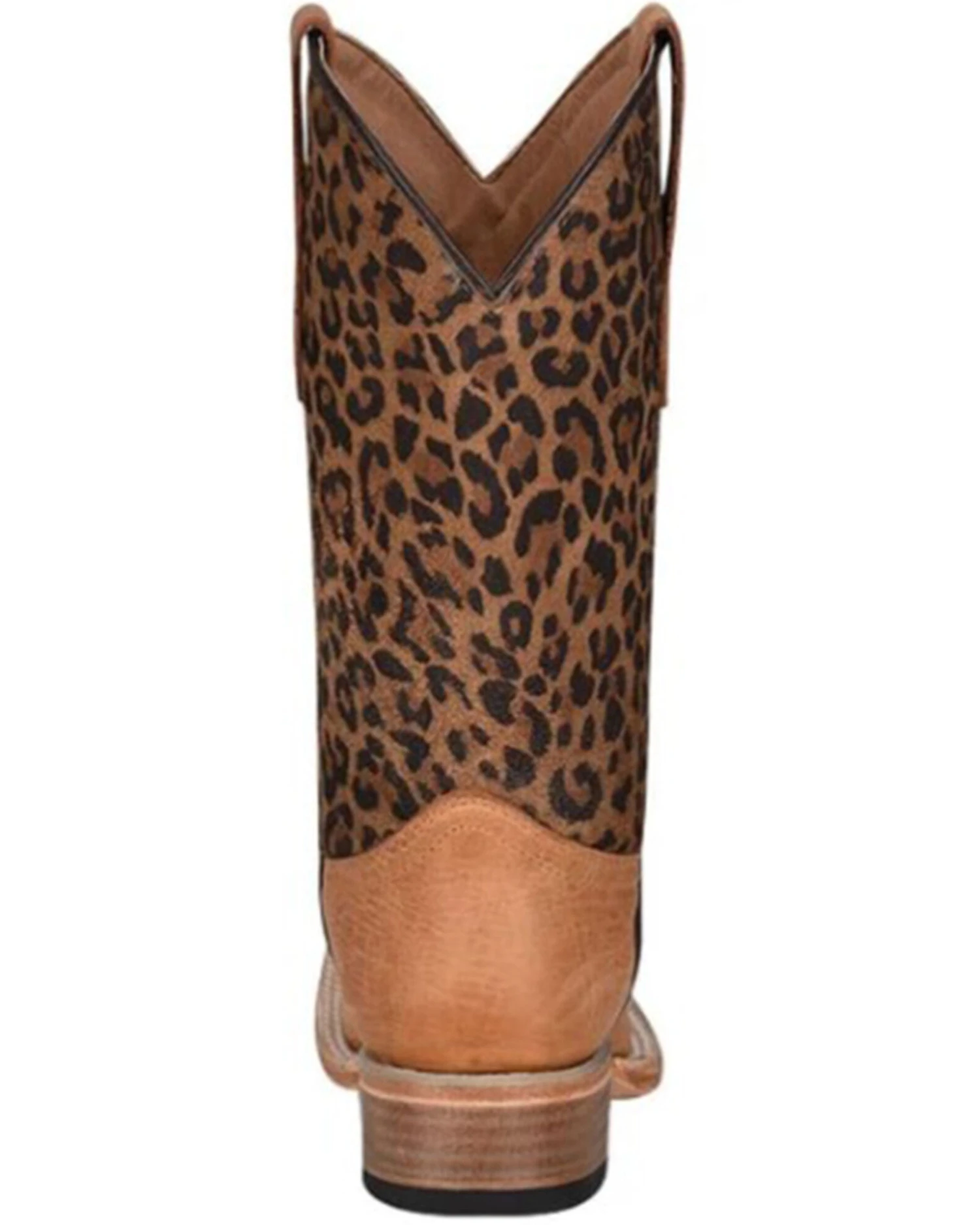 Circle G Girls' Leopard Print Western Boots - Square Toe 4 Circle G Girls' Leopard Print Western Boots - Square Toe - Image 4