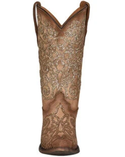 Corral Girls' Glitter Embroidery Leather Western Boot - Snip Toe -Western Cowboy 2000361090 280 P3