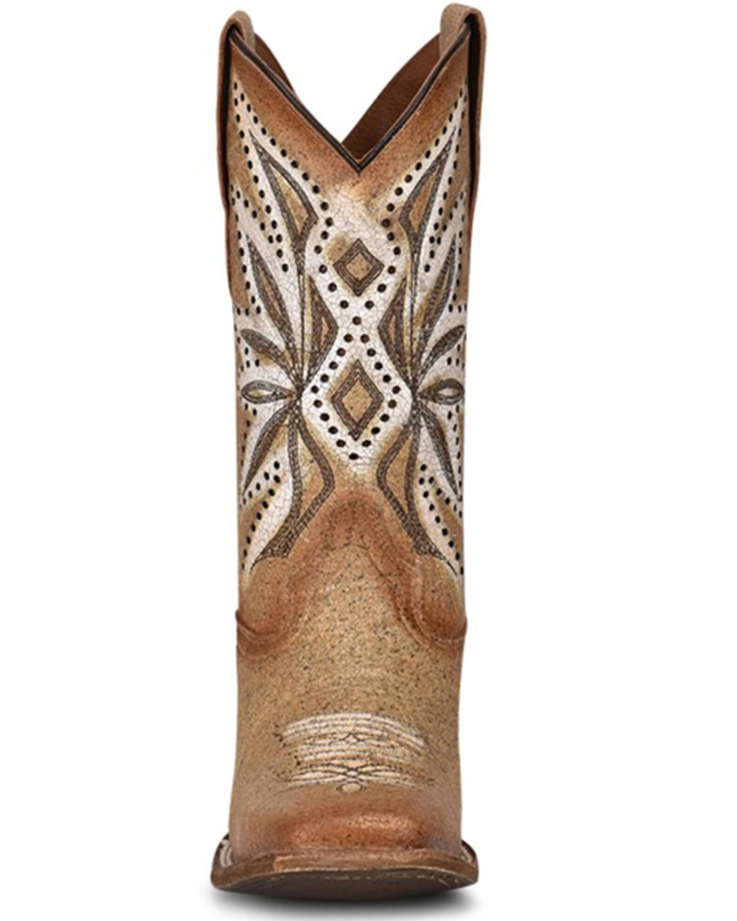 Corral Girls' Straw Embroidery Western Boots - Square Toe 3 Corral Girls' Straw Embroidery Western Boots - Square Toe - Image 3