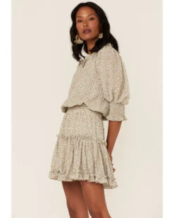 Saints & Hearts Women's Animal Print Smocked Waist Dress  -Western Cowboy 2000361649 343 P4