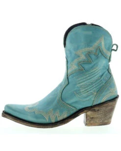 Liberty Black Women's Side Bug & Wrinkle Fontana Crack Short Western Boots - Pointed Toe -Western Cowboy 2000362997 440 P3