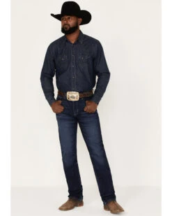 Wrangler 20X Men's Dawn Dark Wash Stretch Slim Straight Jeans 