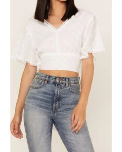 Talisman Women's Venus Swiss Dot Crop Top 6 Talisman Women's Venus Swiss Dot Crop Top -Western Cowboy 2000365269 100 P3